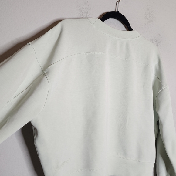 Lululemon Softstreme Perfectly Oversized Cropped Crew Sweatshirt Light Green 6 - Picture 6 of 13